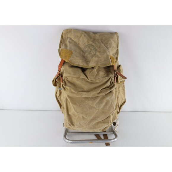 Vtg 60s 70s Boy Scouts of America Distressed Canvas External Frame Hiking Bag